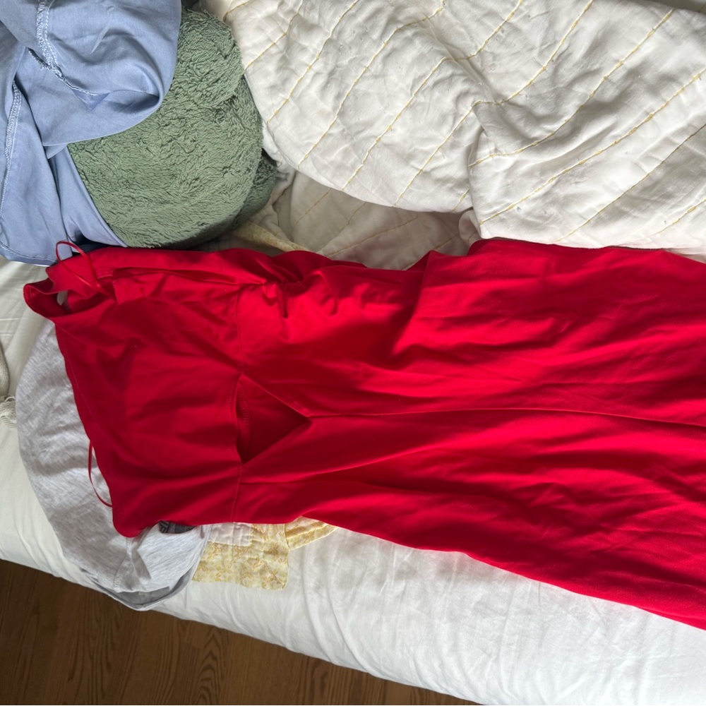 Vibrant Red Sleeveless Dress